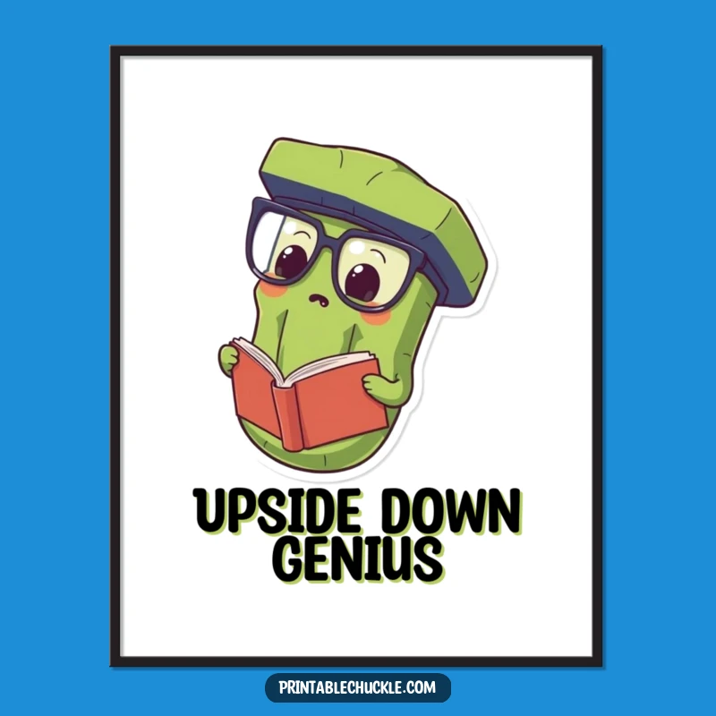Funny Proud Pickle Specs Poster - Hilarious Wall Art for Book Lovers
