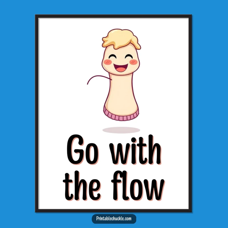 Funny Sock Puppet Poster, Vibrant Wall Art for Playful Spaces