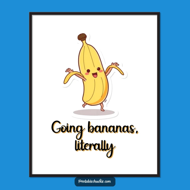 Funny Dancing Banana Poster: Bring Hilarious Wall Art and Silly Vibes Home