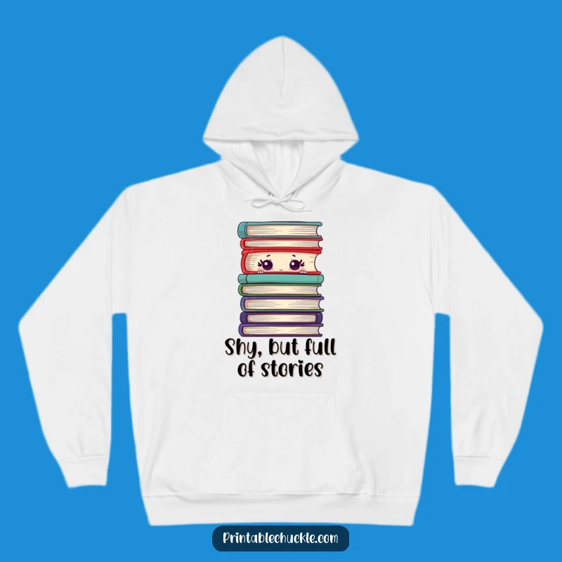 Cozy Funny Shy Book Hoodie, Perfect Warm Gift for Avid Readers