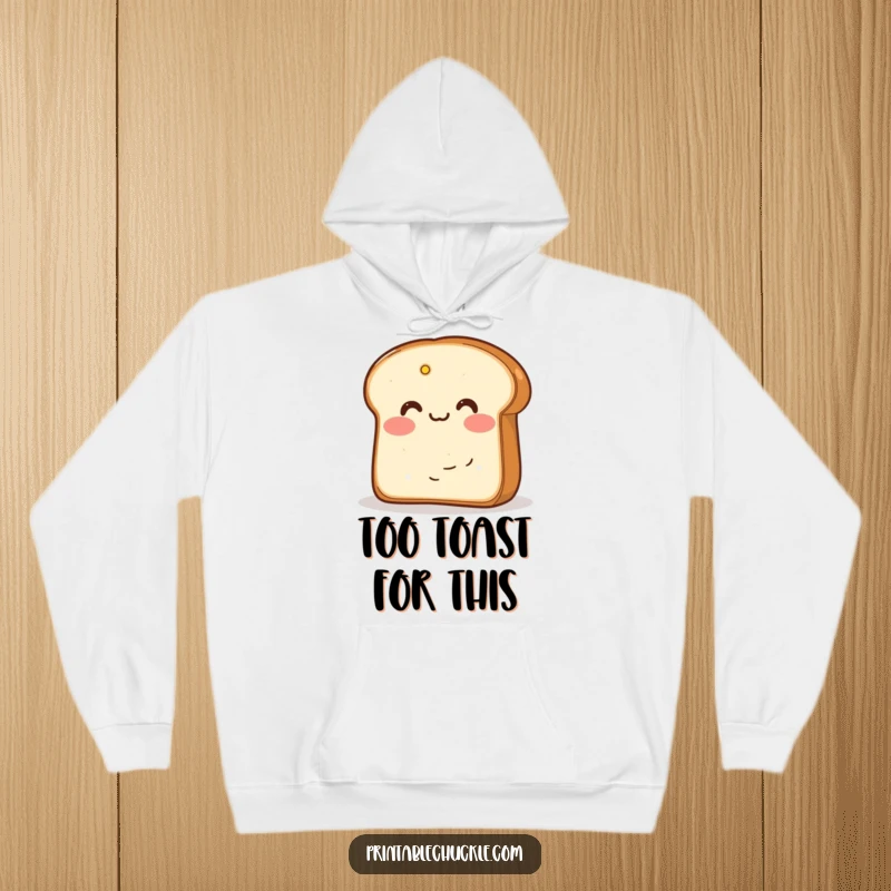 Funny hoodie featuring blushing bread hiding behind butter, offering cozy comfort and adorable humor.