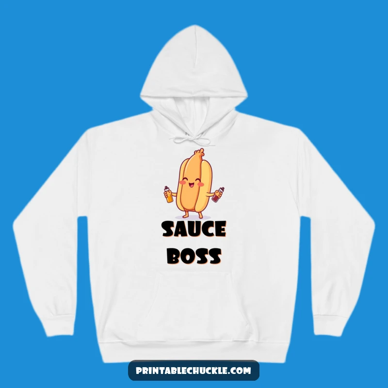 Funny Hot Dog Juggling Hoodie - Stay Cozy with This Hilarious Cartoon Design!