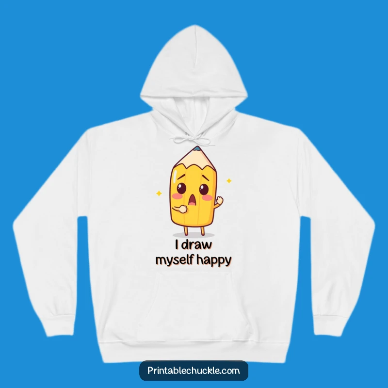 Funny Pencil Drawing Hoodie: Cozy Artist Gear, Unique Funny Gift