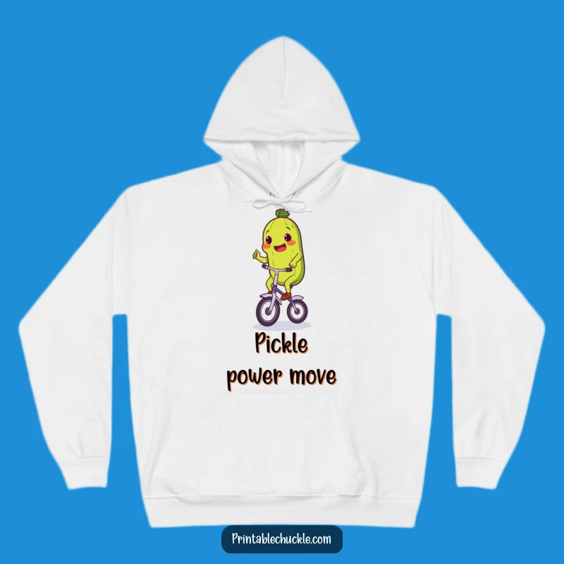 Funny Pickle Unicycle Hoodie: Cozy Up in Comical Effort!