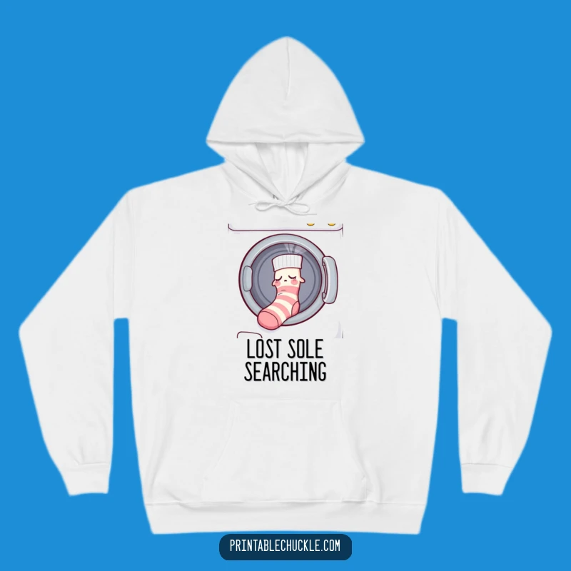 Funny Sleepy Sock Dryer Hoodie: Cozy Up to Laundry Day Humor