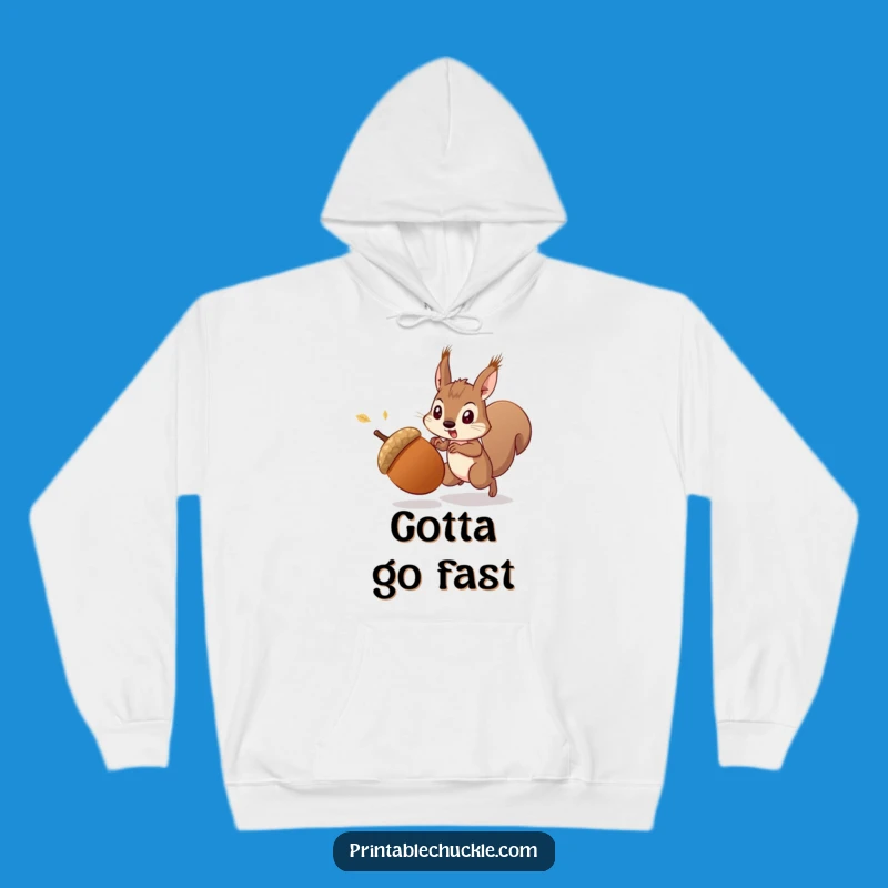 Funny Cozy Acorn Squirrel Chase Hoodie - Warm & Humorous Gift!