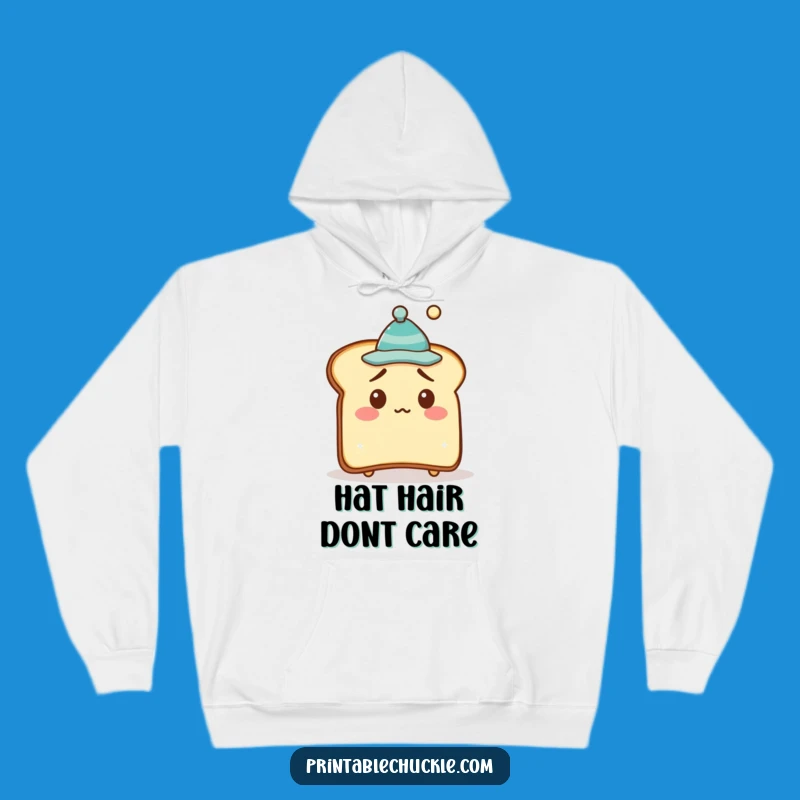 Funny Bewildered Toast Hat Hoodie - Cozy & Hilarious Gift for Cold Days