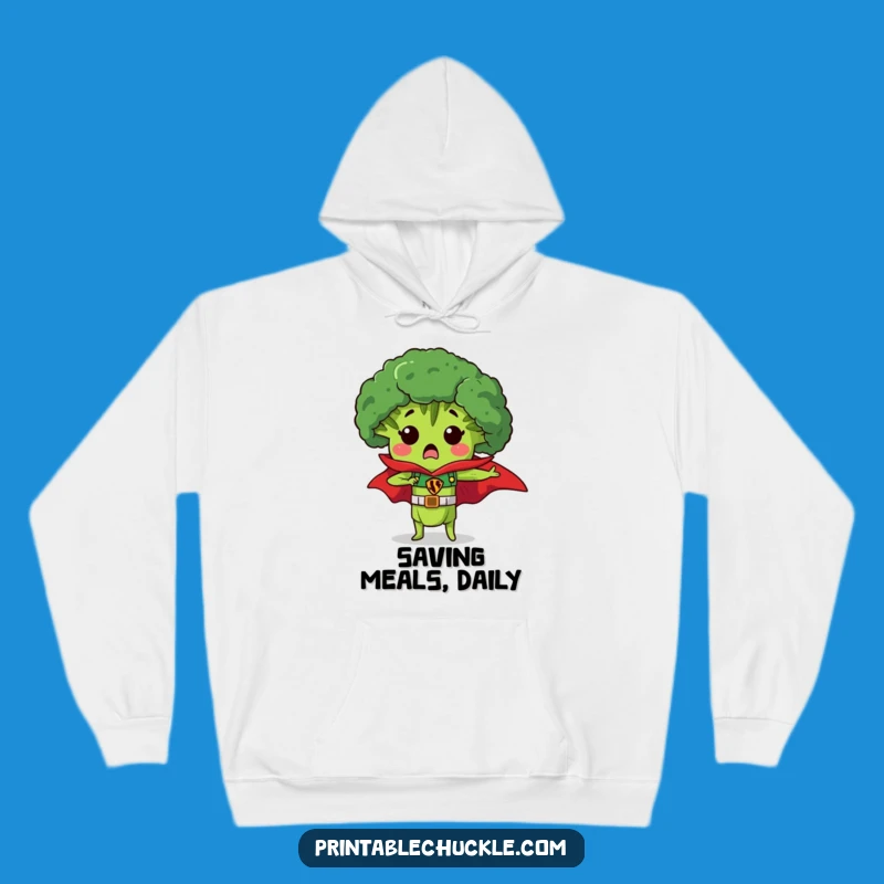 Funny Broccoli Superhero Hoodie - Cozy and Hilarious Gift