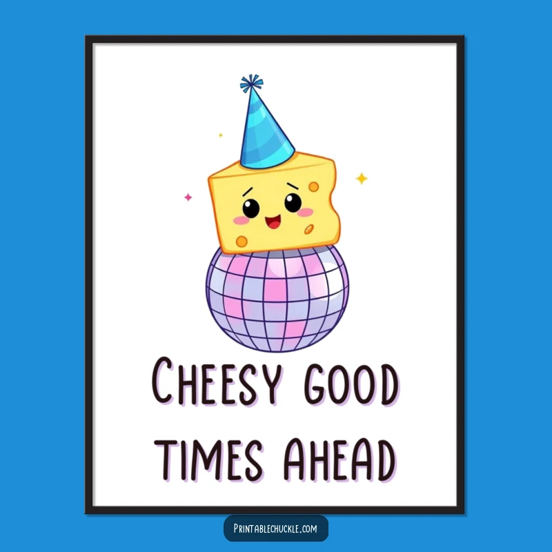 Funny Free Printable Wall Art: Cheesy Disco Fever!