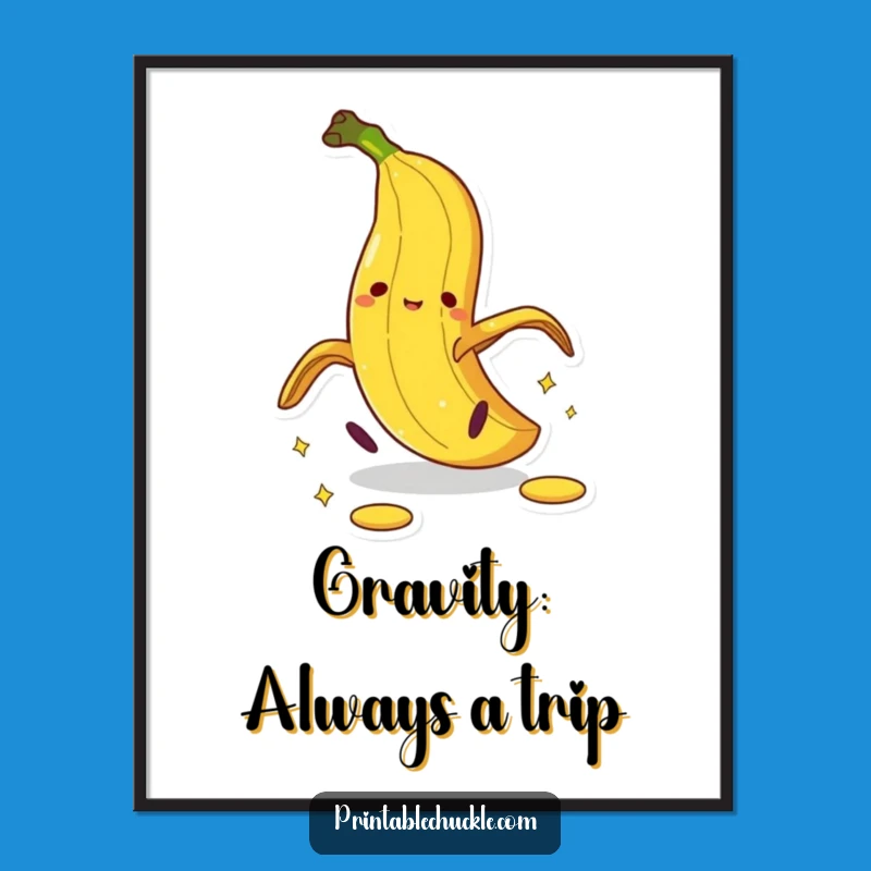 Funny Free Printable Banana Peel Art - Hilarious Downloadable Decor for Instant Smiles