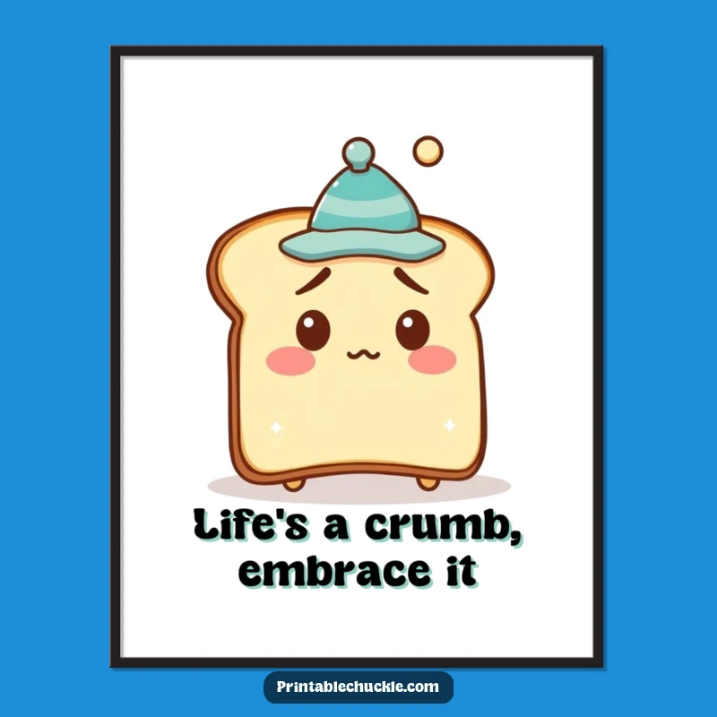 Free Printable Wall Art: Bewildered Toast, Funny Quirky Downloadable Home Decor