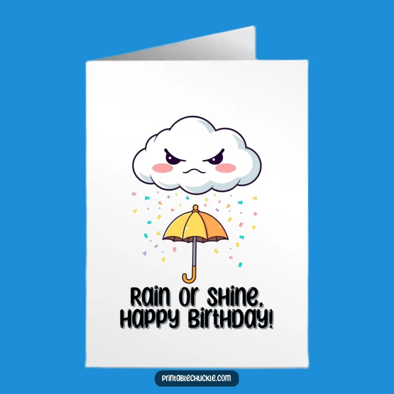 Free Printable Birthday Card: Confetti Cloud Surprise!