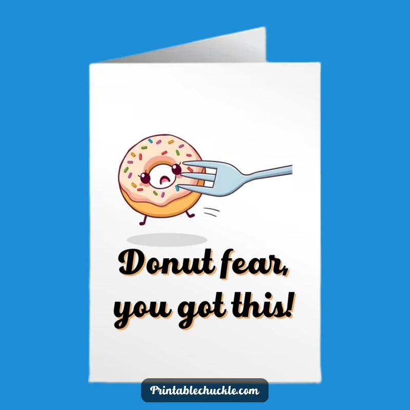 Free Printable Congrats Card: Donut's Narrow Escape Humor Greeting