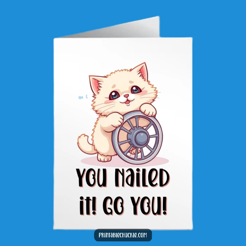 Free Printable Cat Ab Wheel Oops Card: Hilarious Downloadable Gift for Trying Your Best
