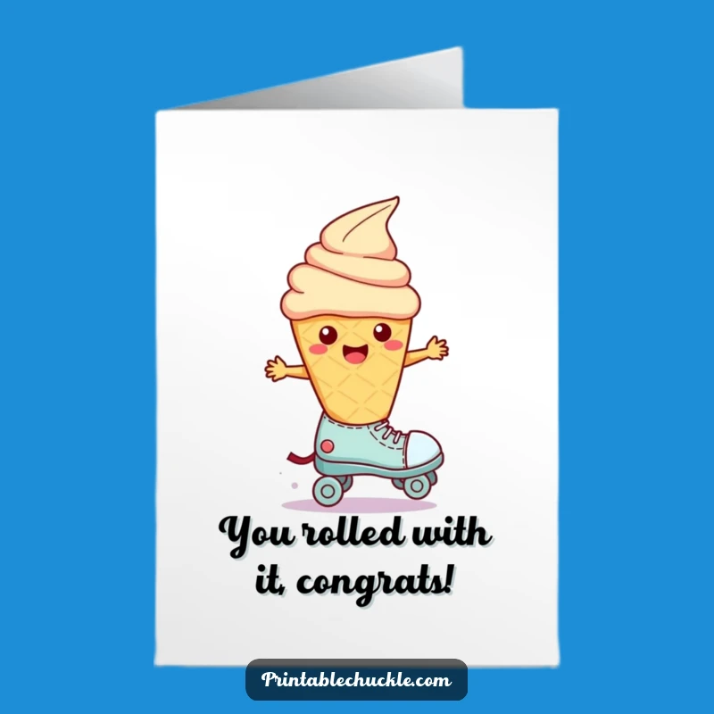 Free Printable Ice Cream Congrats Card - Sweet Downloadable Gift for Achievements
