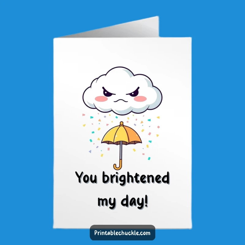 Free Printable Thank You Card: Cloud's Confetti Thanks!