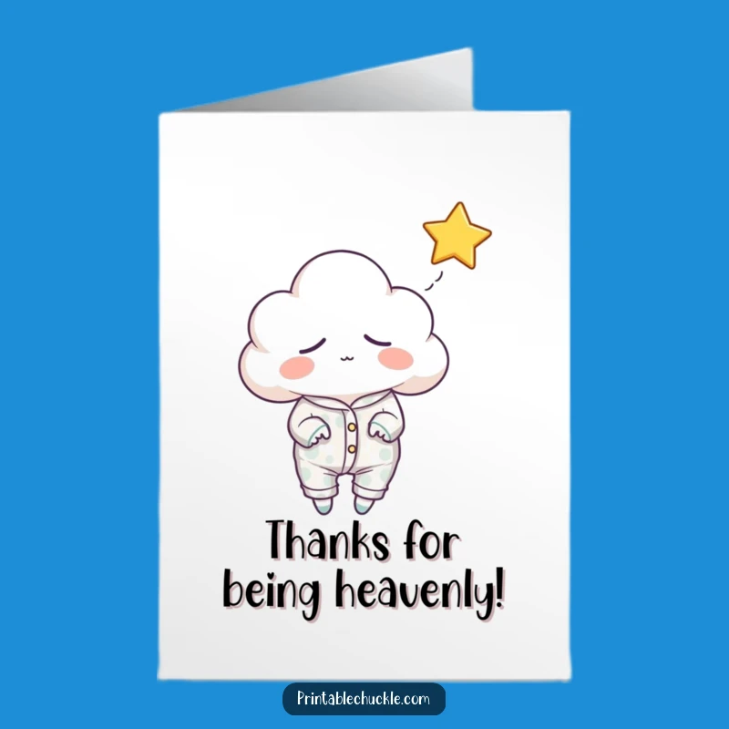 Free Printable Thank You Card: Sleepy Cloud's Star Gift!