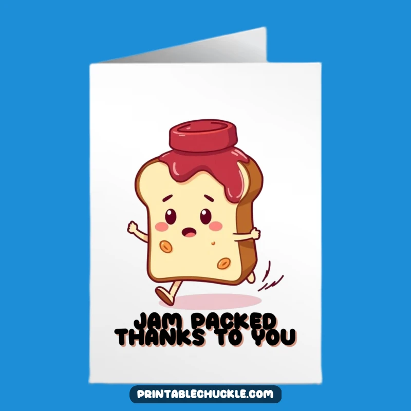 Free Printable Thank You Card: Jam Chase - Express Gratitude with Humor