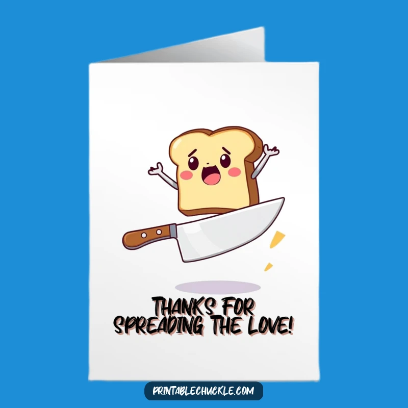 Funny Free Printable Thank You Card: Toast Jump, Express Thanks with Downloadable Gift