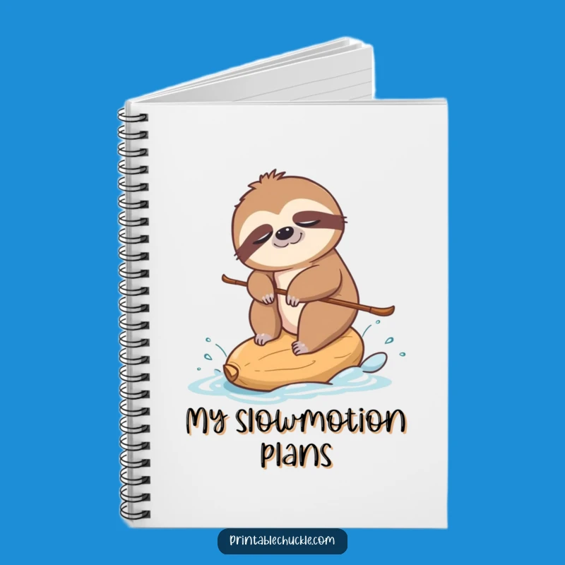 Funny Sloth Skiing Notebook: Jot Down Hilarious Ideas Slowly