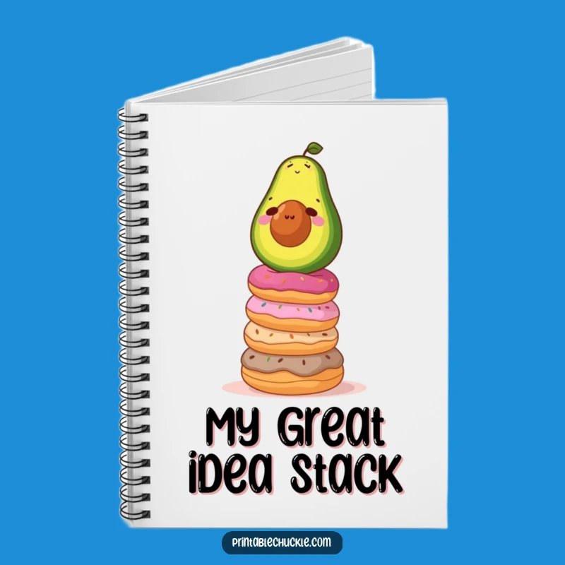 Funny Avocado Donut Balance Notebook: Jot Down Hilarious Thoughts