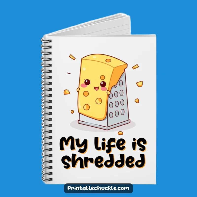 Funny Cheese Grater Notebook, Foodie Plans Funny Gift Journal
