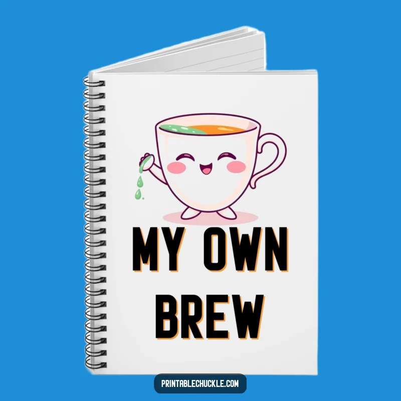 Funny Teacup Notebook: Jot Down Ideas with a Splash of Comedic Flair