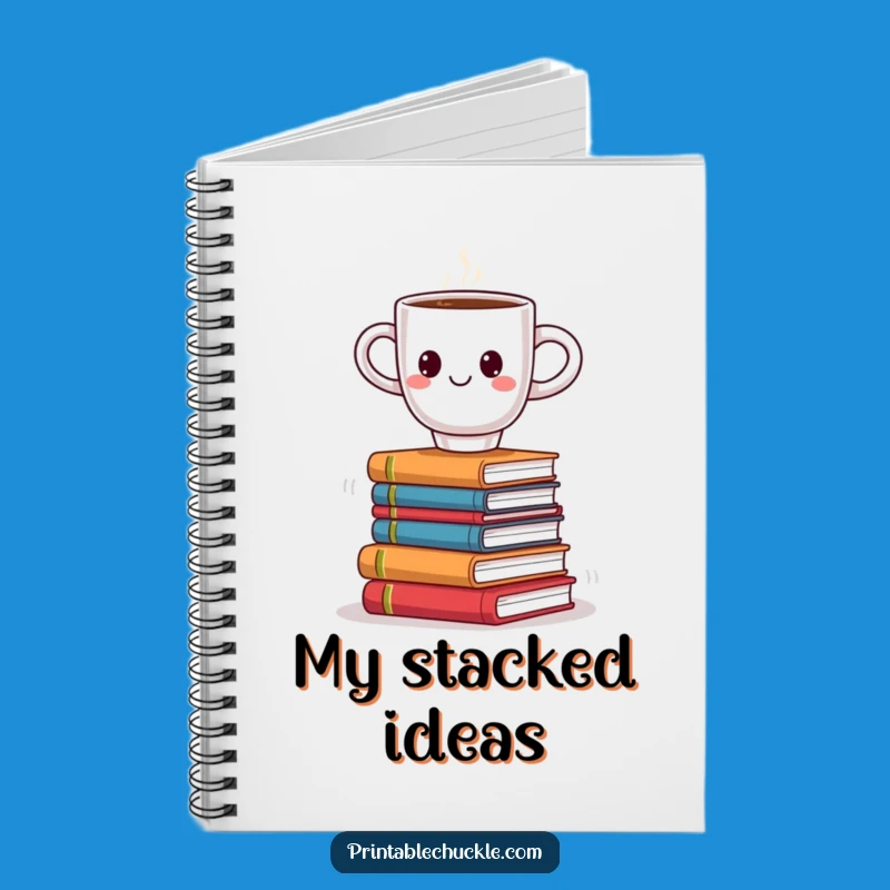 Funny Coffee Book Balance Notebook: Jot Down Ideas with a Smiling Cup, Humorous Gift