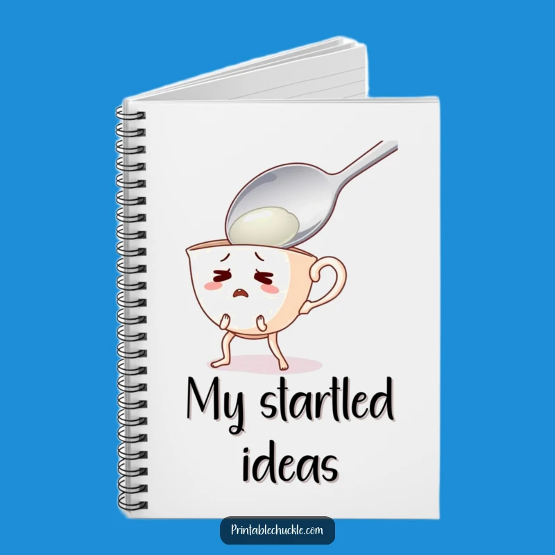 Funny Teacup Notebook: Jot Down Your Comical Fears