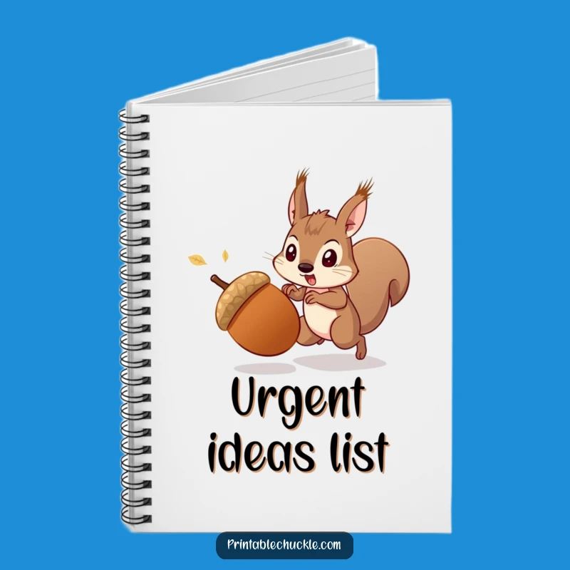 Funny Acorn Squirrel Chase Notebook - Jot Down Your Adventures Gift!