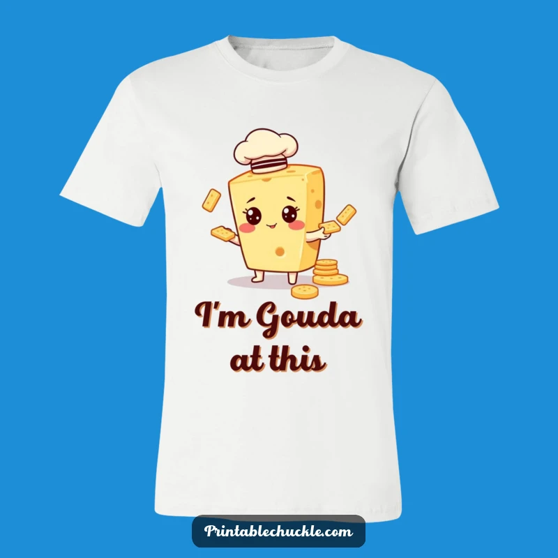 Funny Cheese Chef T-Shirt: Hilarious Juggling Foodie Tee Gift