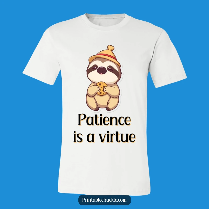 Funny Sloth T-Shirt: Wear Your Laziness Proudly with This Cookie Loving Tee