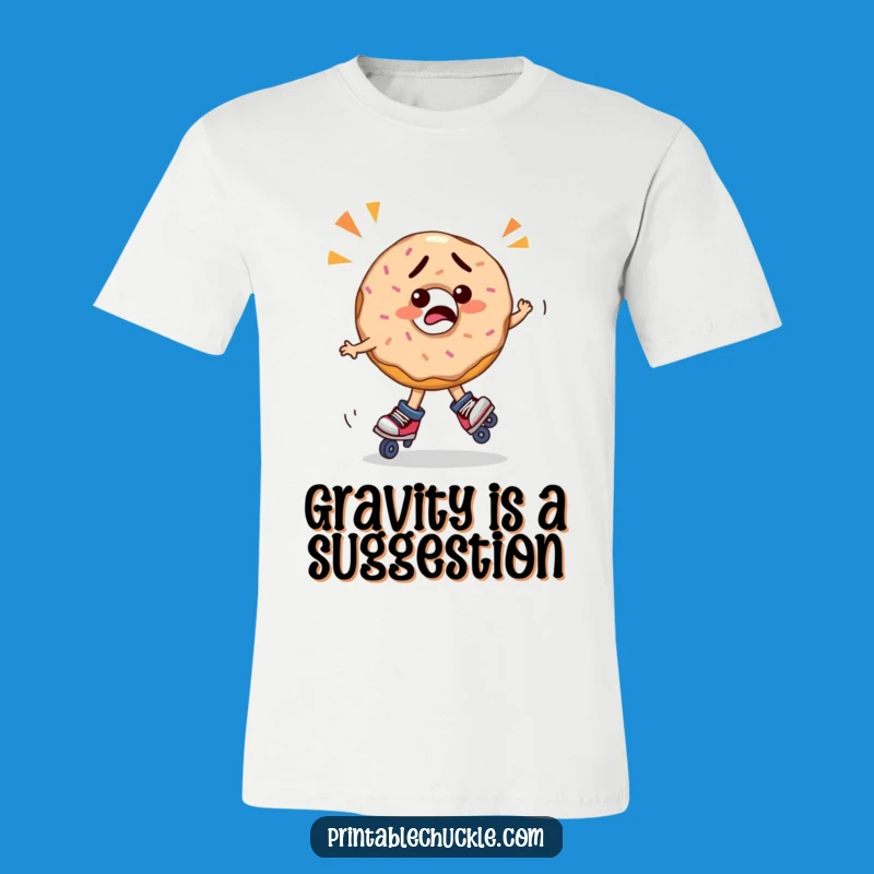 Funny Confused Donut Roller Skating Tee - The Ultimate Humorous Gift!