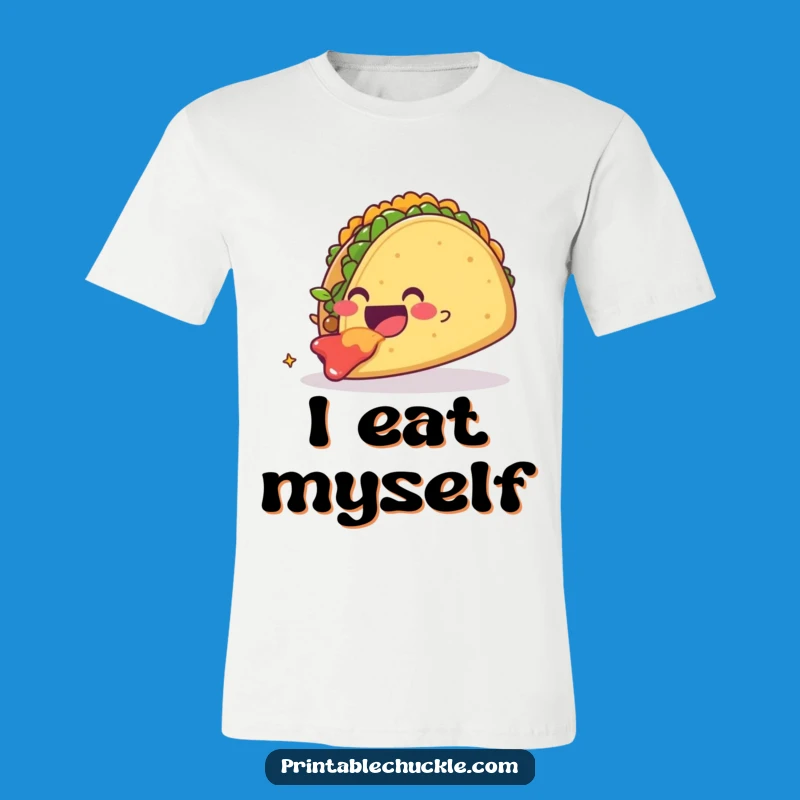 Funny Taco Devouring Taco Tee, Foodie Glee Shirt Gift