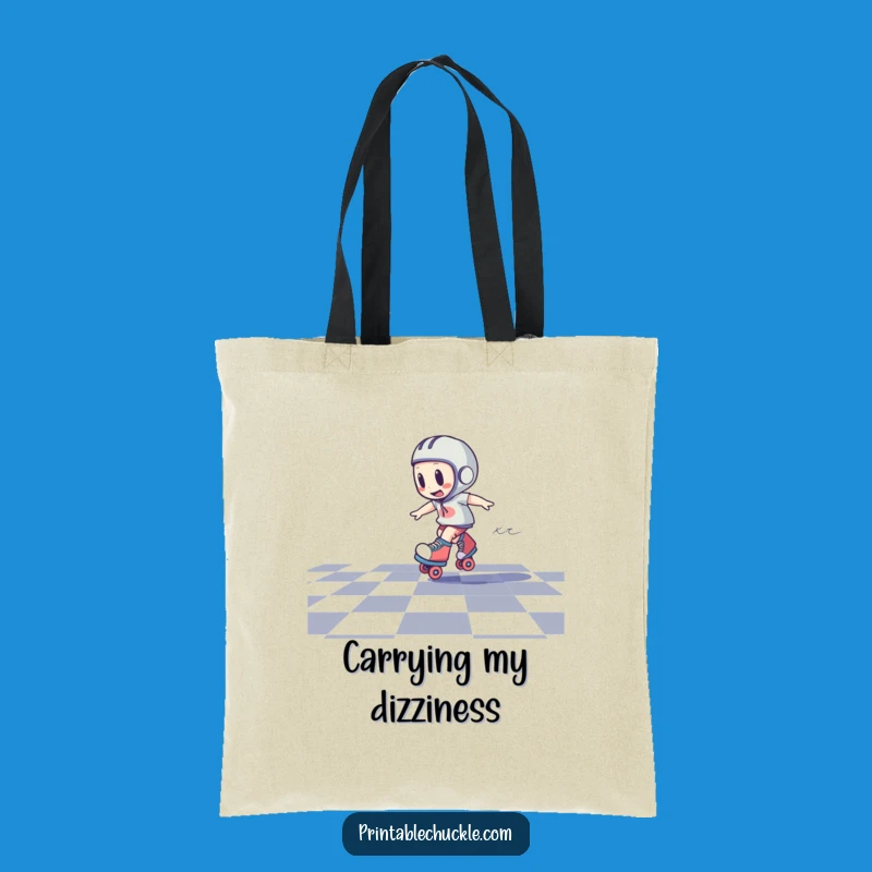 Funny Dizzy Roller Skate Tote Bag: Carry Your Energy