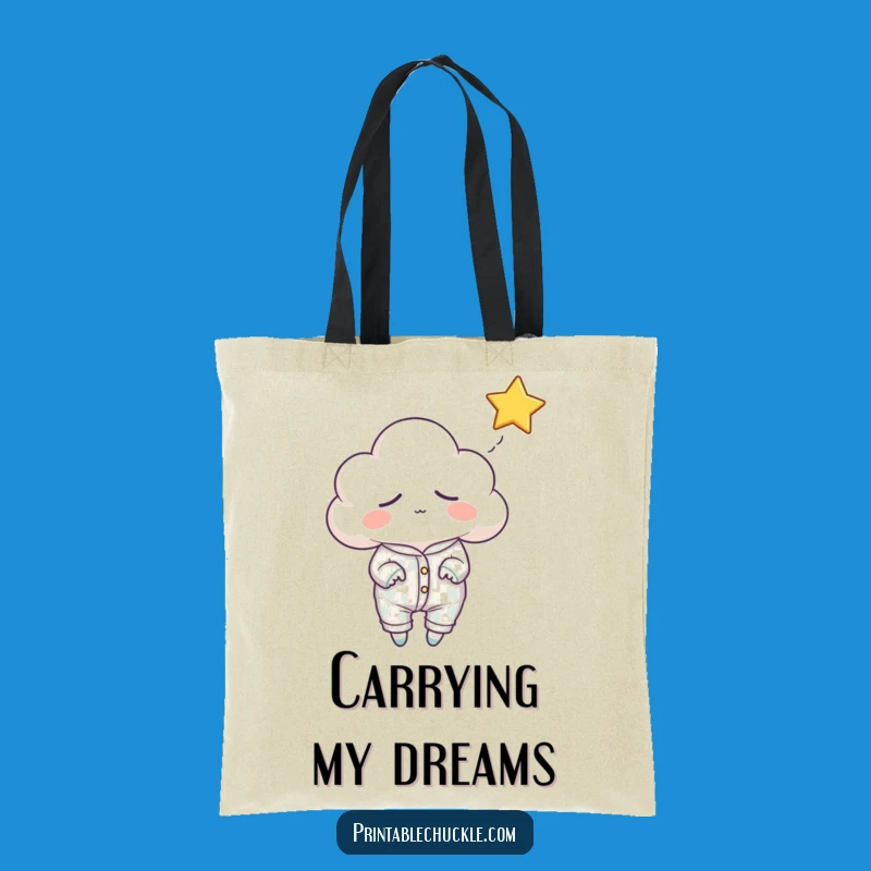 Funny Sleepy Cloud Tote Bag: Carry Your Dreams with Hilarious Style