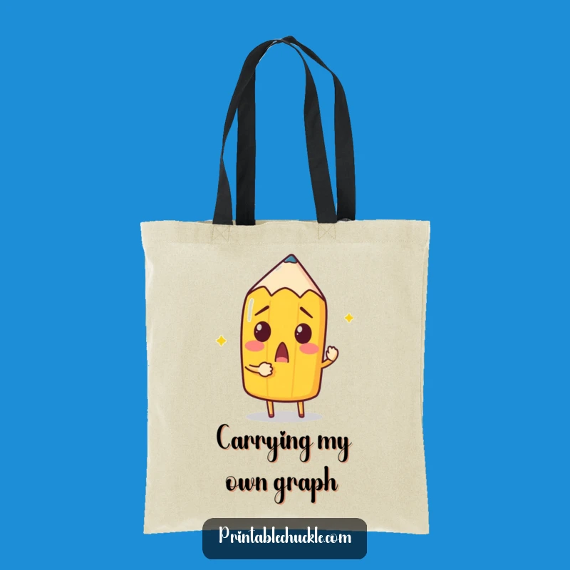 Funny Pencil Art Tote Bag: Meta Drawing Design, Practical Funny Gift