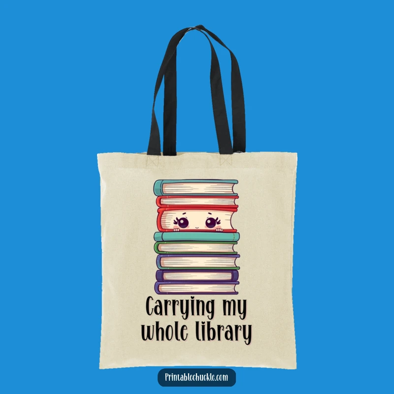 Funny Shy Book Tote Bag, Eco-Friendly Carry-All for Bookworms