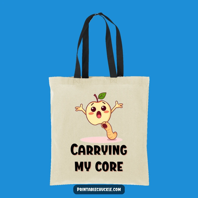 Funny Apple Worm Dodge Tote Bag - Carry Your Surprise Hilariously