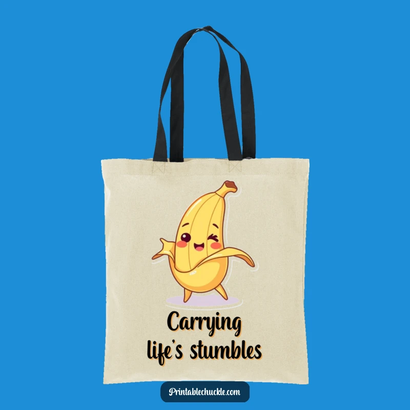 Funny Banana Slip Smile Tote Bag: Carry Your Whimsy