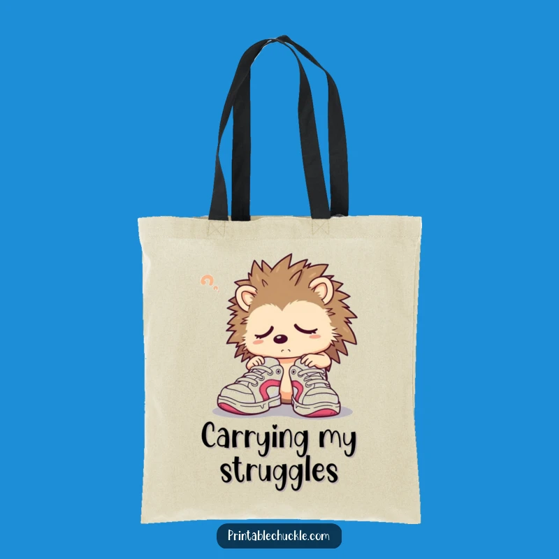 Funny Hedgehog Sneaker Tote Bag A Cute & Practical Gift