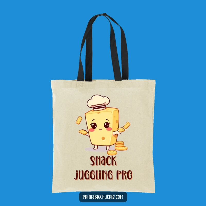 Funny Cheese Chef Tote Bag: Carry Your Groceries with Glee
